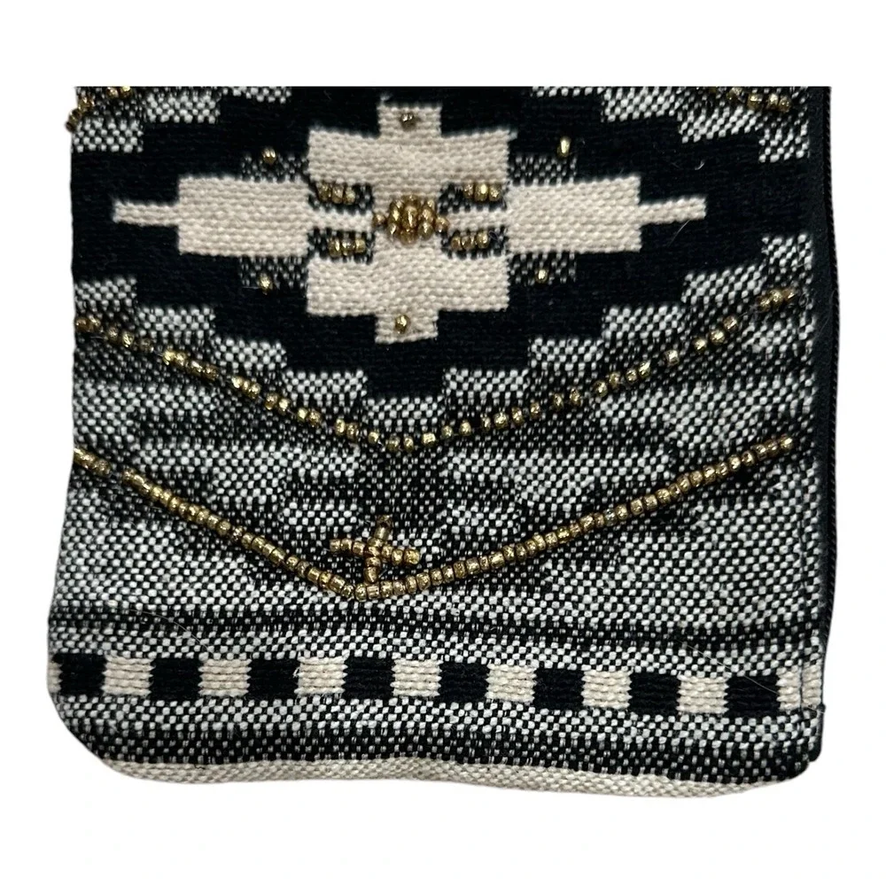 Camel Threads Aztec Beaded Woven Wristlet New Tribal Boho Gift 8x5‎